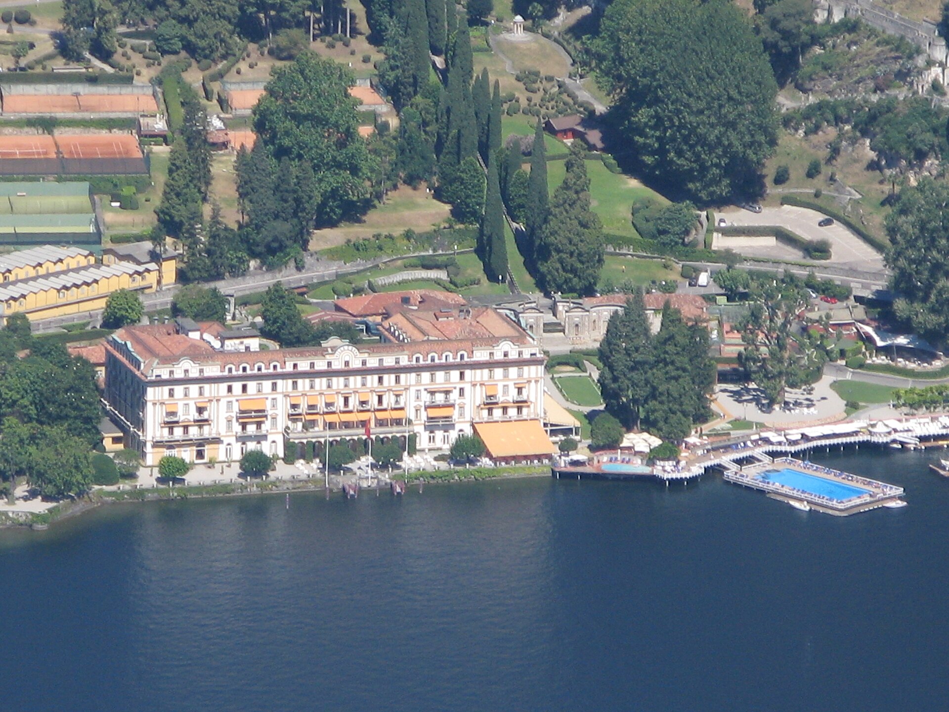 Villa d'Este and its lakeside park at Cernobbio, Lake Como